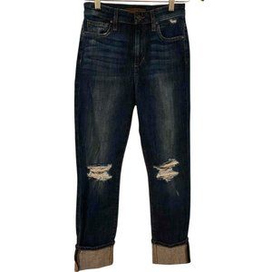 JOE’S JEANS “The Charlie” High Rise Cropped Cuff Denim Jean Size 25